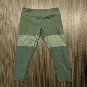 ZELLA crop legging, green mesh